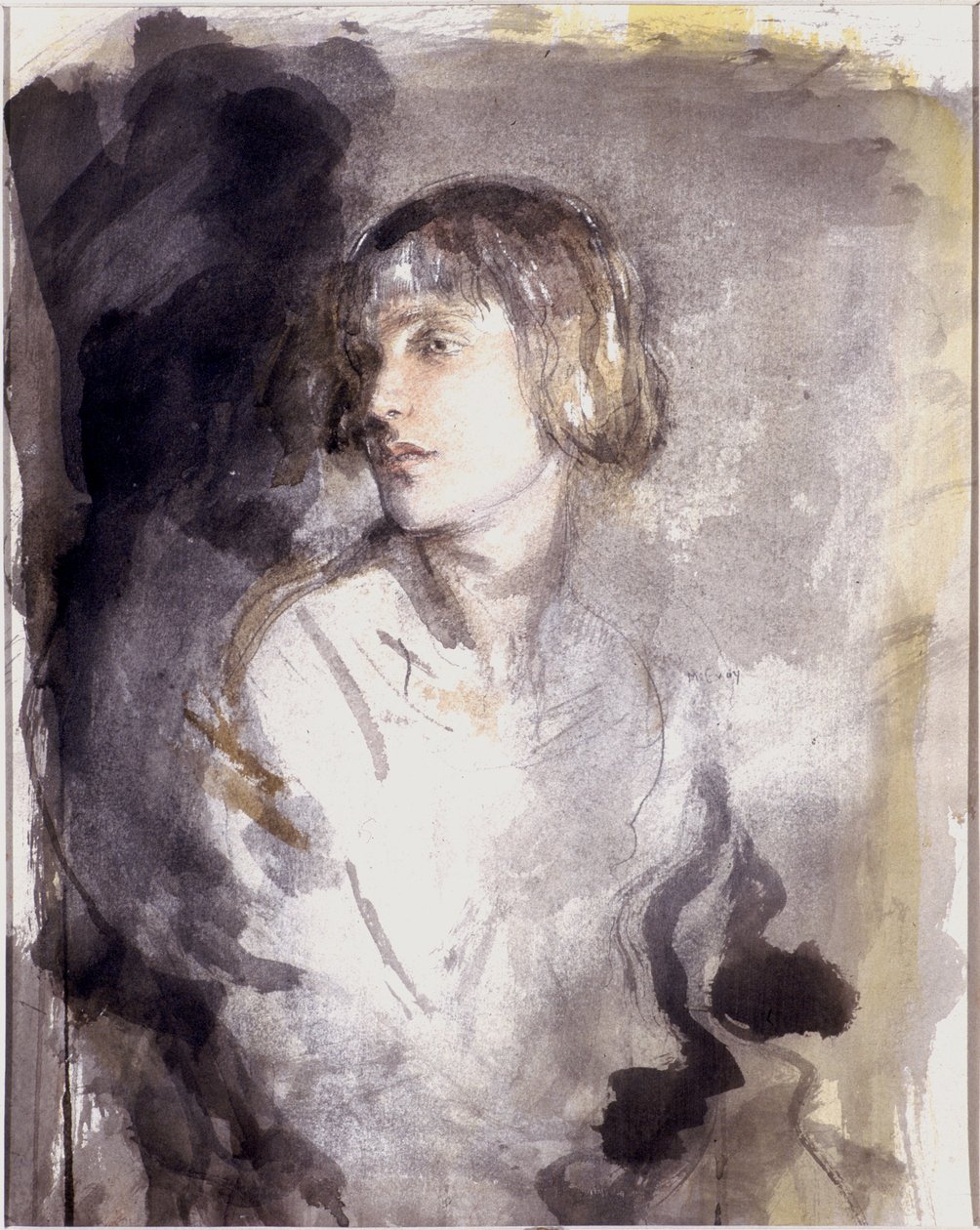 Zita Jungman (wc på vævet papir) af Ambrose McEvoy