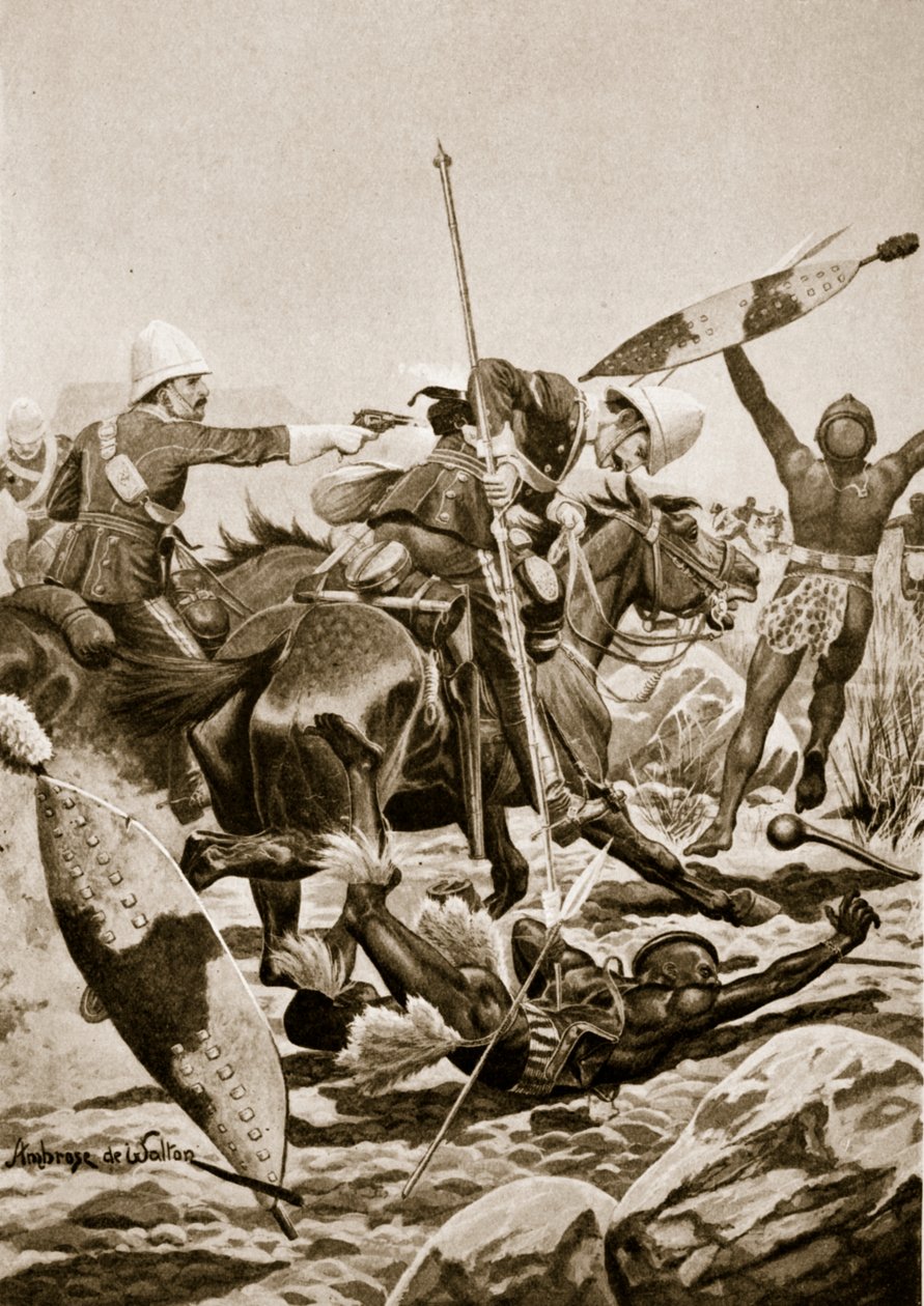 De 17. Lancers forfølger zuluerne efter Ulundi, 4. juli 1879 af Ambrose de Walton