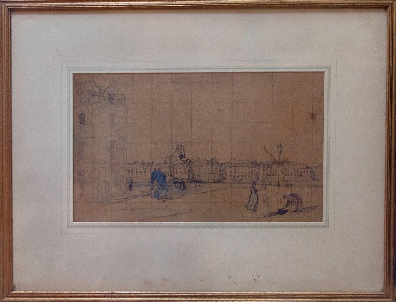 Le Quai de Carenage, Le Pollet, 1928 (blyant og wc på papir) af Ambrose McEvoy