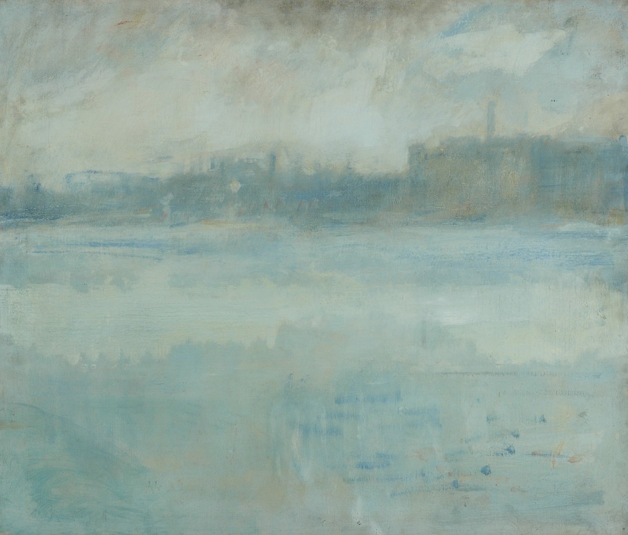 Themsen fra kunstnerens hus i Grosvenor Road af Ambrose McEvoy