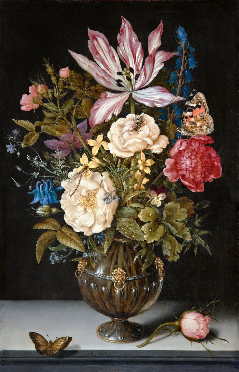 Stilleben med blomster af Ambrosius the Elder Bosschaert