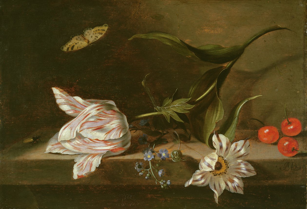 Blomsterarrangement af Ambrosius the Younger Bosschaert