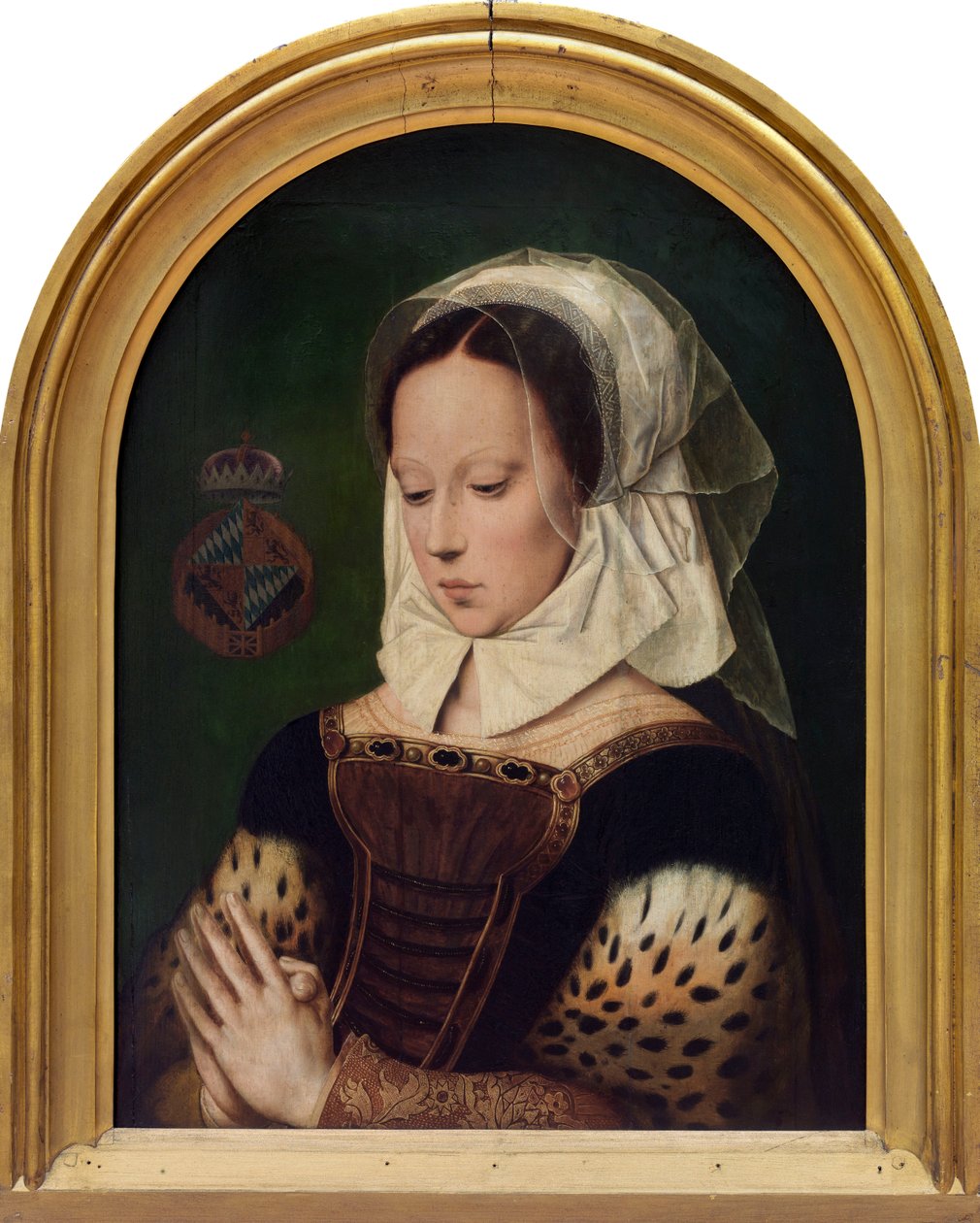 Kvinde ved bønner (olie på panel) af Ambrosius (after) Benson