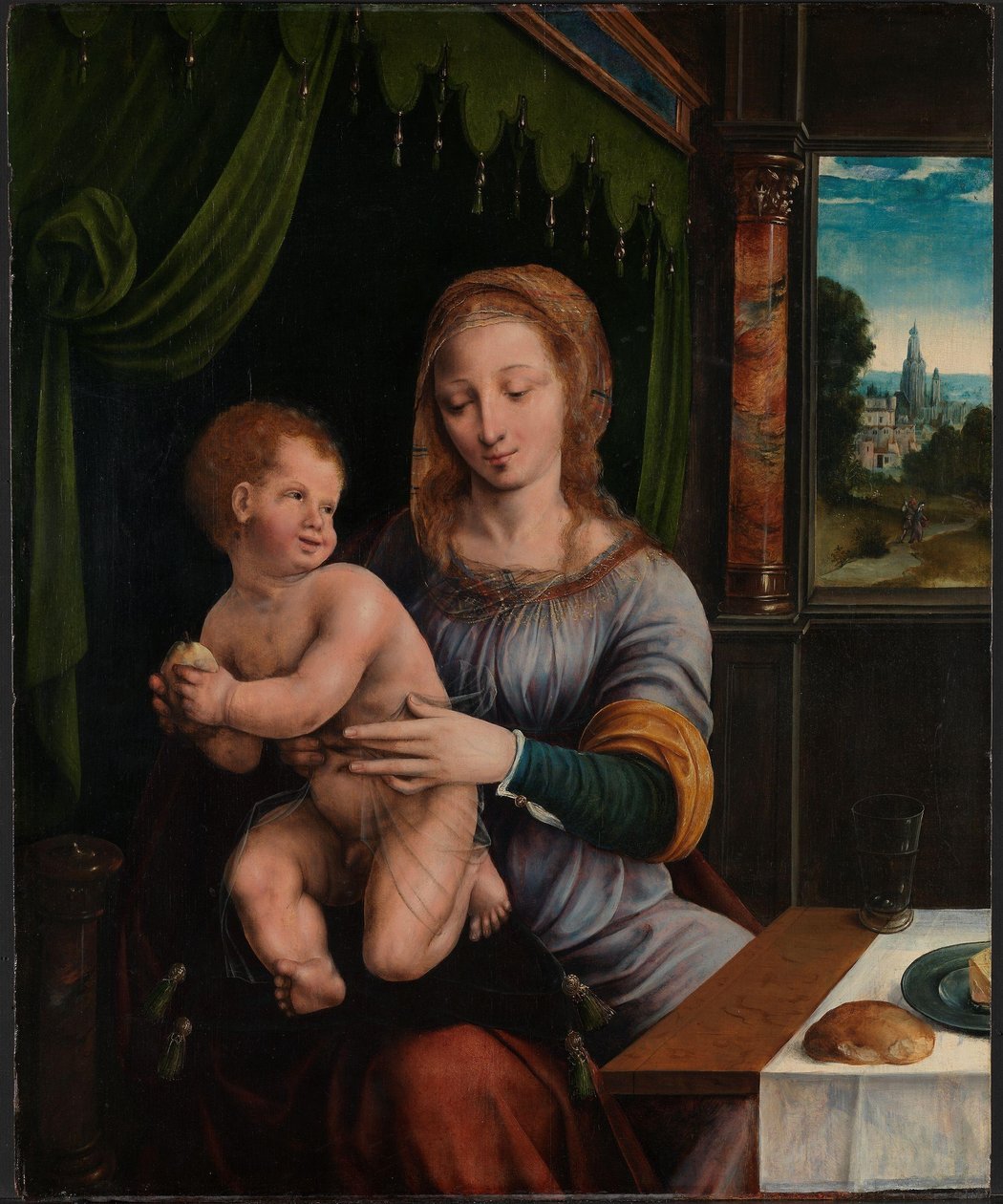 Madonna og barn af Ambrosius (attr. to) Benson