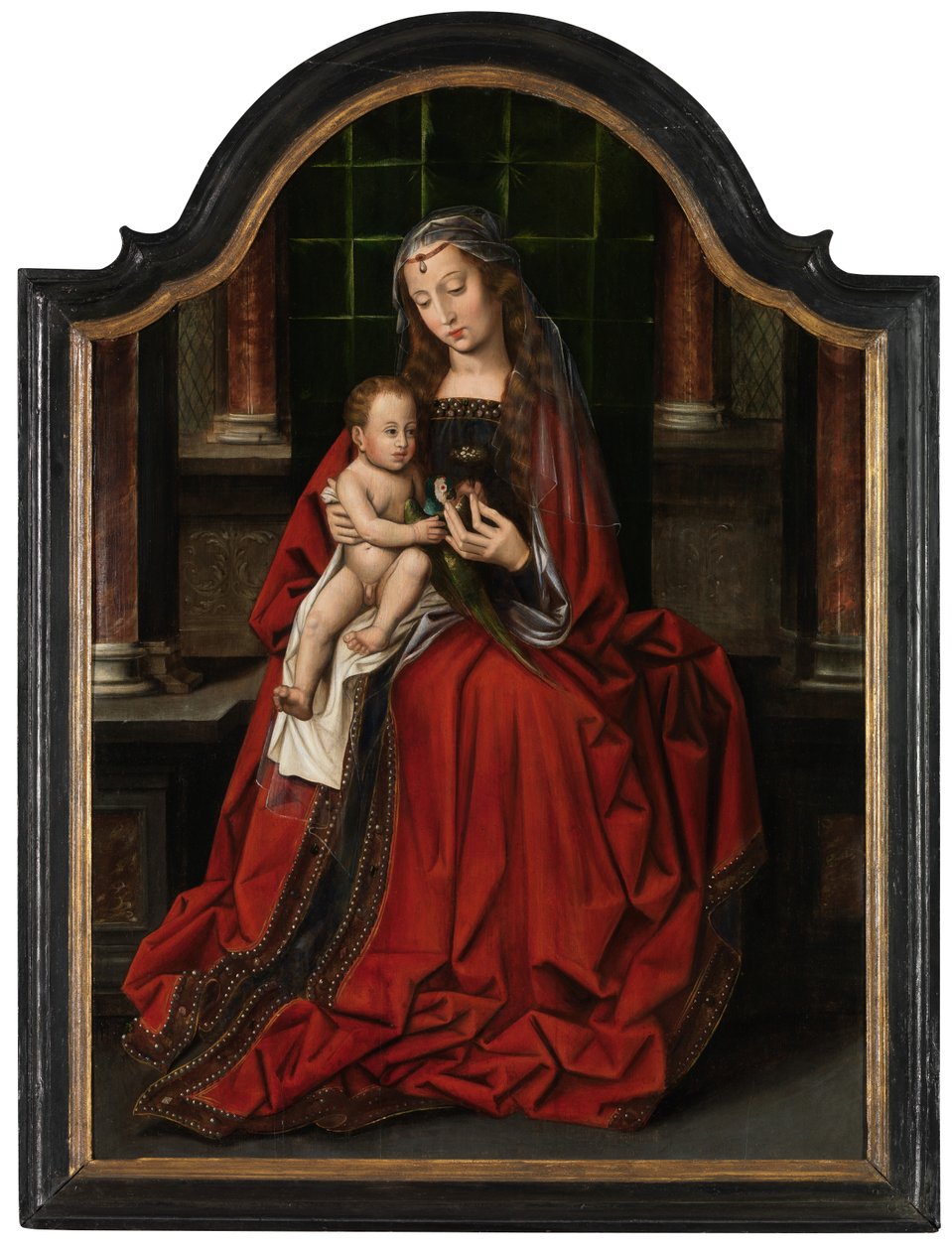 Madonna (olie på panel) af Ambrosius Benson