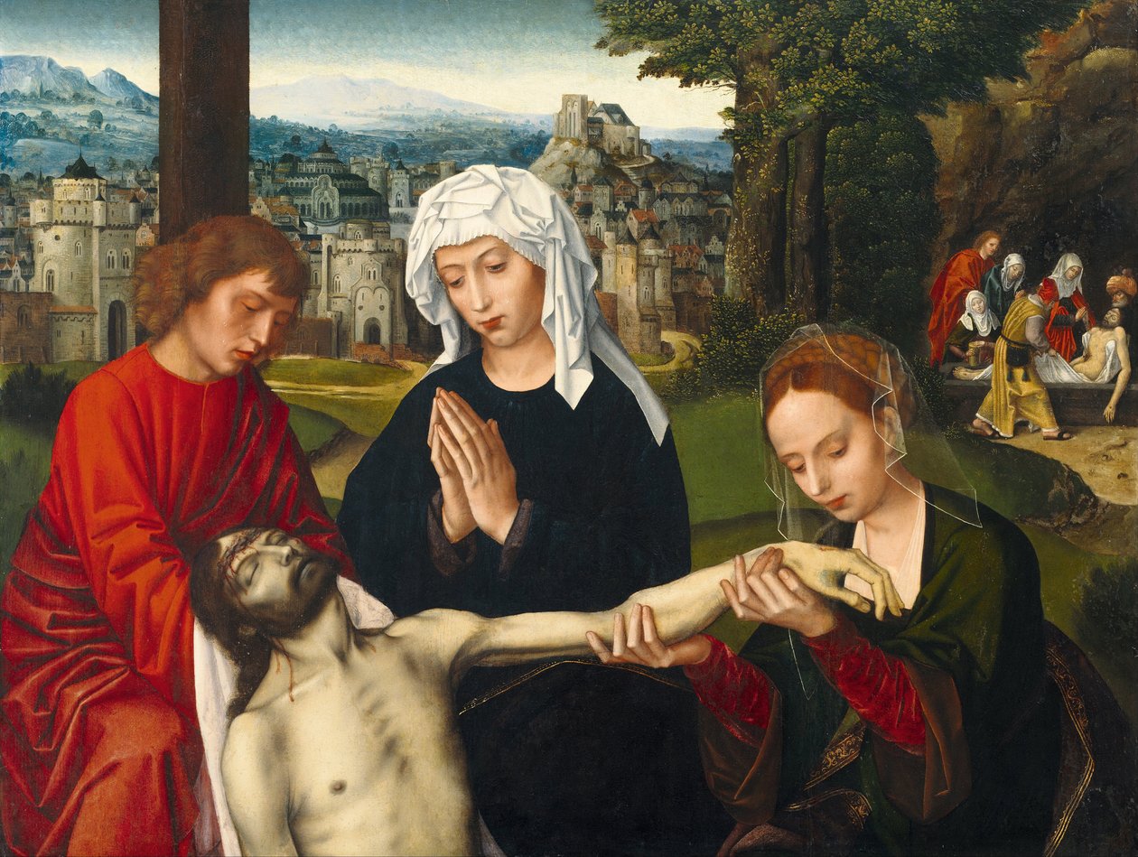 Pietà ved foden af korset, ca 1530 af Ambrosius Benson