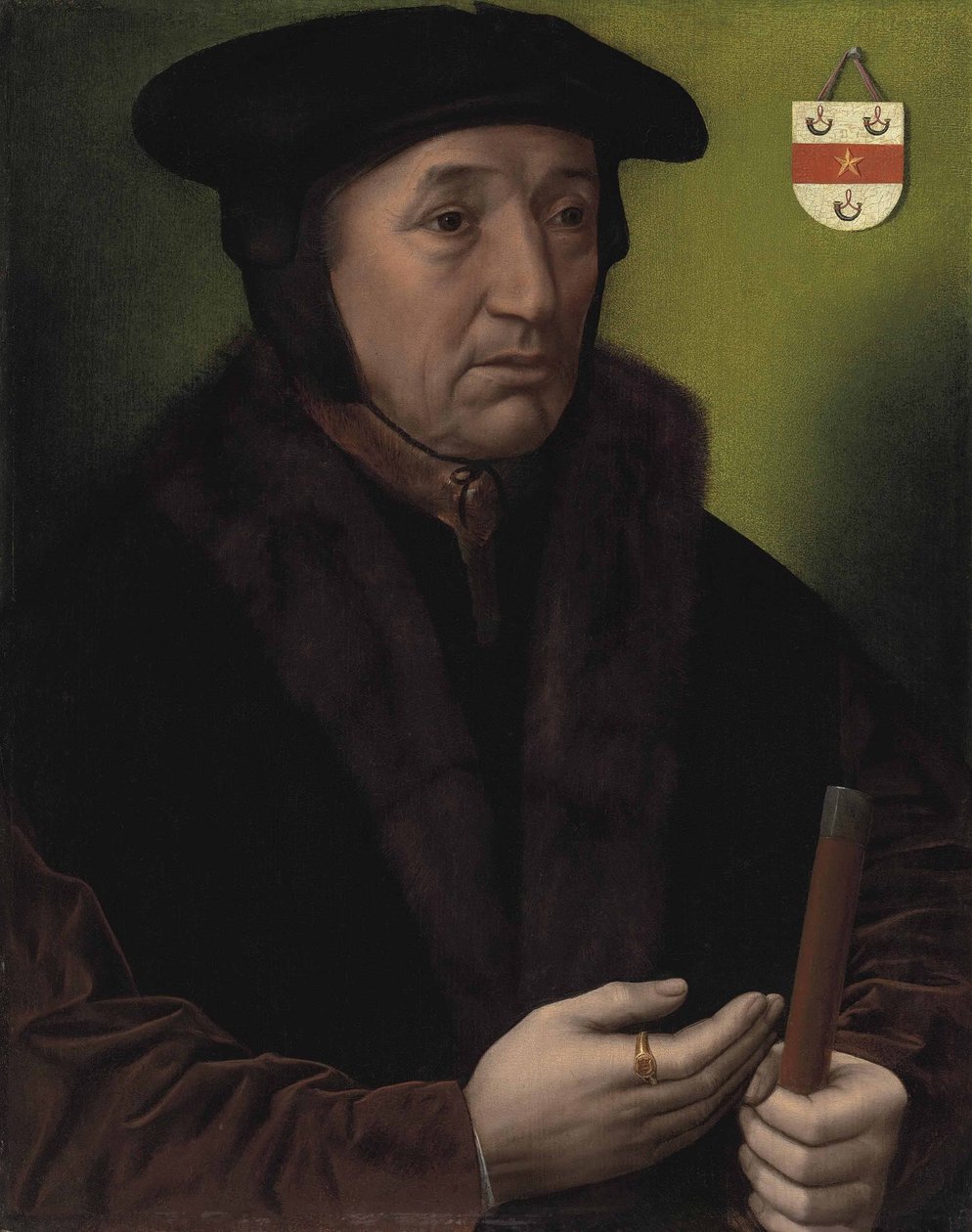 Portræt af Jean Wyts, vandgraver af Mechelen af Ambrosius Benson