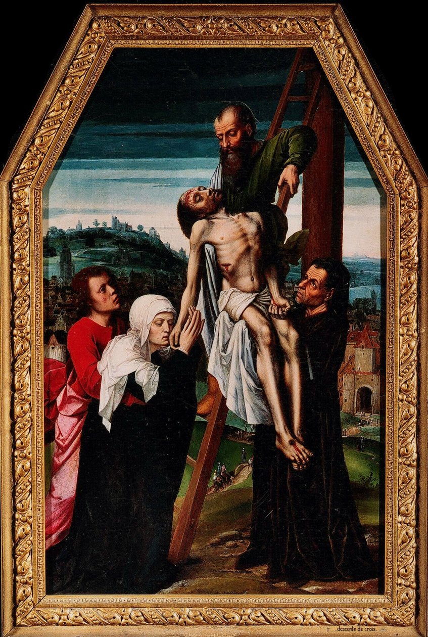 Nedstigningen fra korset, 1528. af Ambrosius Benson