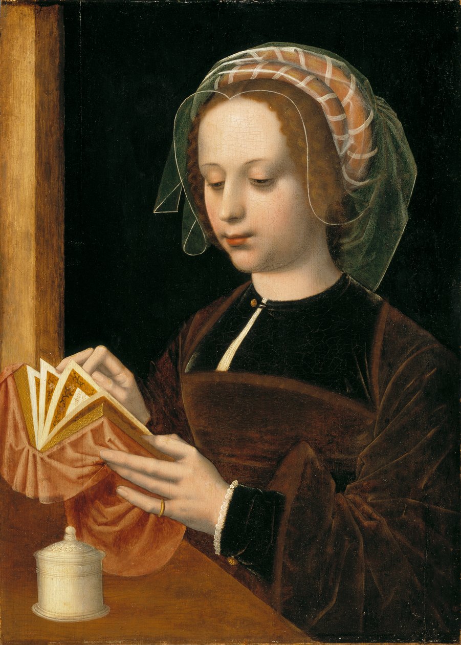 Magdalenelæsningen, c.1530-50 af Ambrosius Benson