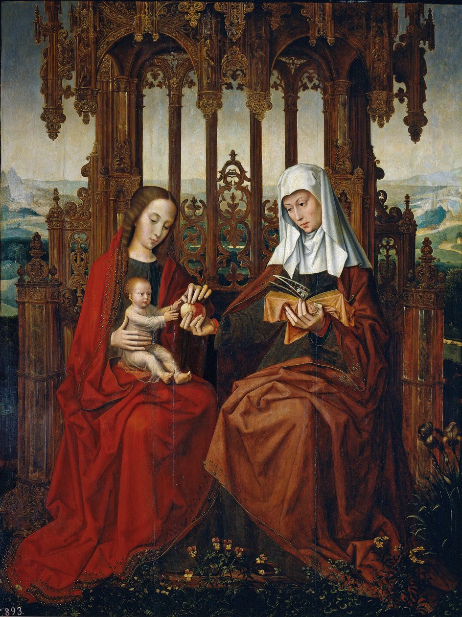 Jomfruen og barnet med Sankt Anna af Ambrosius Benson