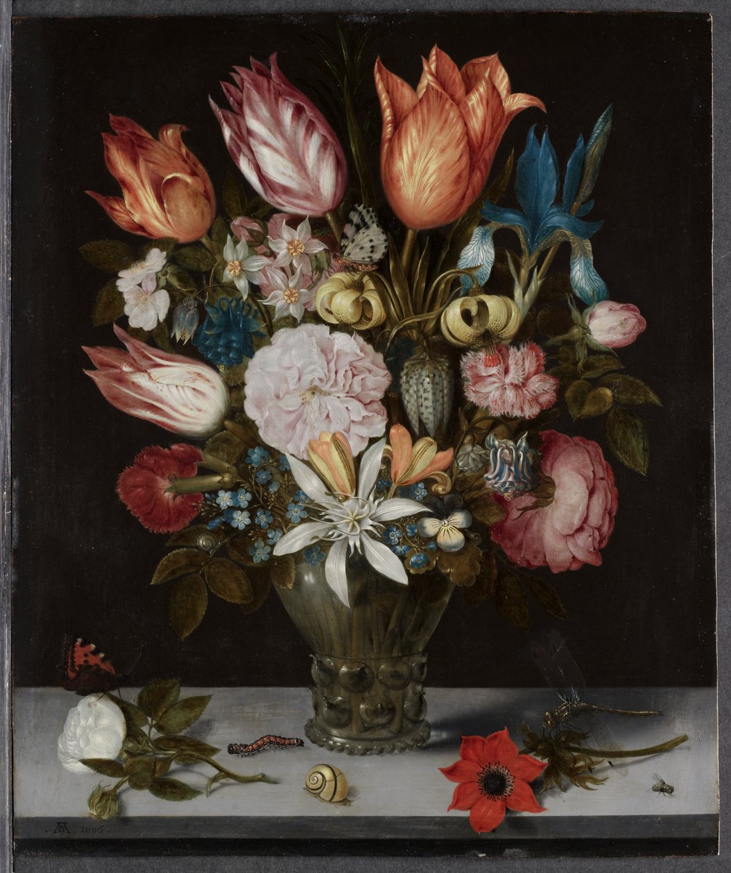 Blomster i et glas af Ambrosius Bosschaert