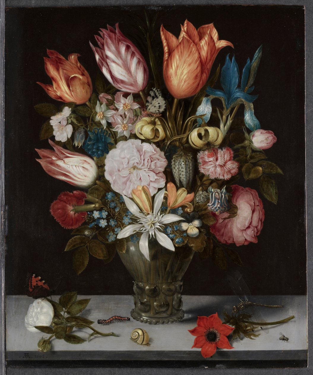 Blomster i et glas, 1606. af Ambrosius Bosschaert
