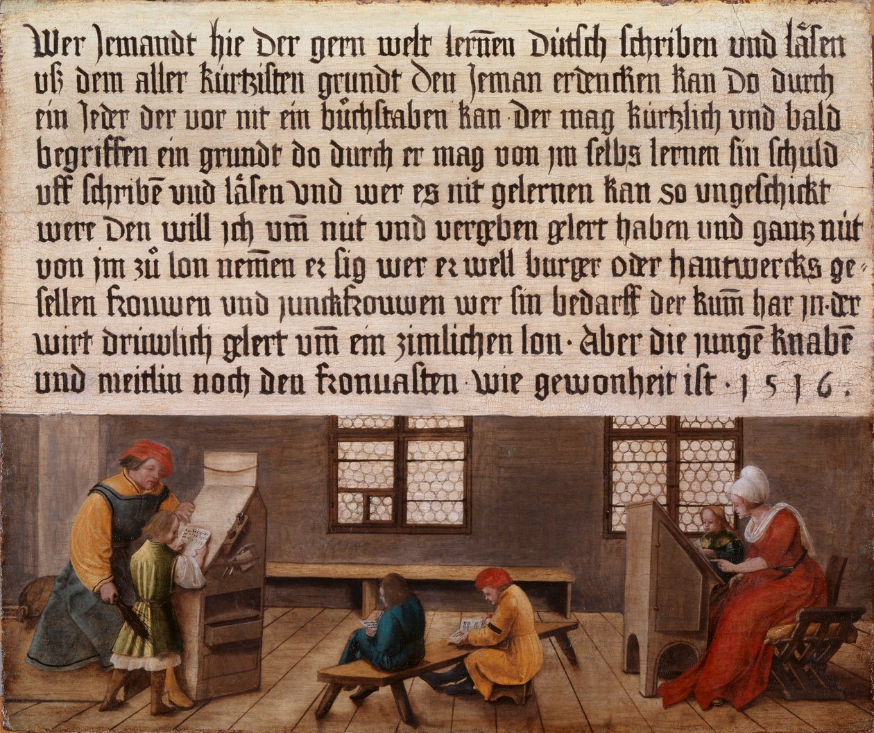 Skolemesterskilt af Ambrosius Holbein