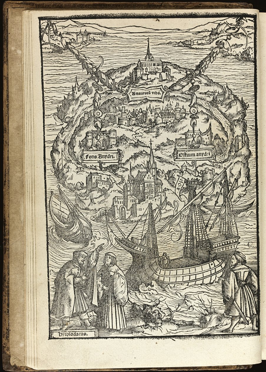 Utopia af Thomas More, 1518 af Ambrosius Holbein