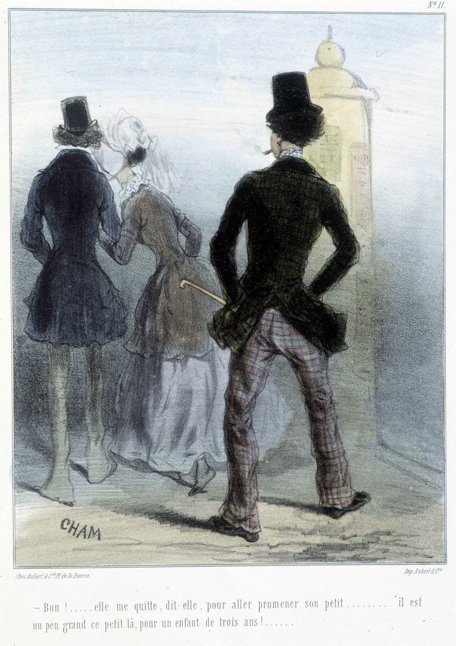 Karikatur - i "" Madeleines"" af Cham, v.1870-1880 af Amédée de Noé