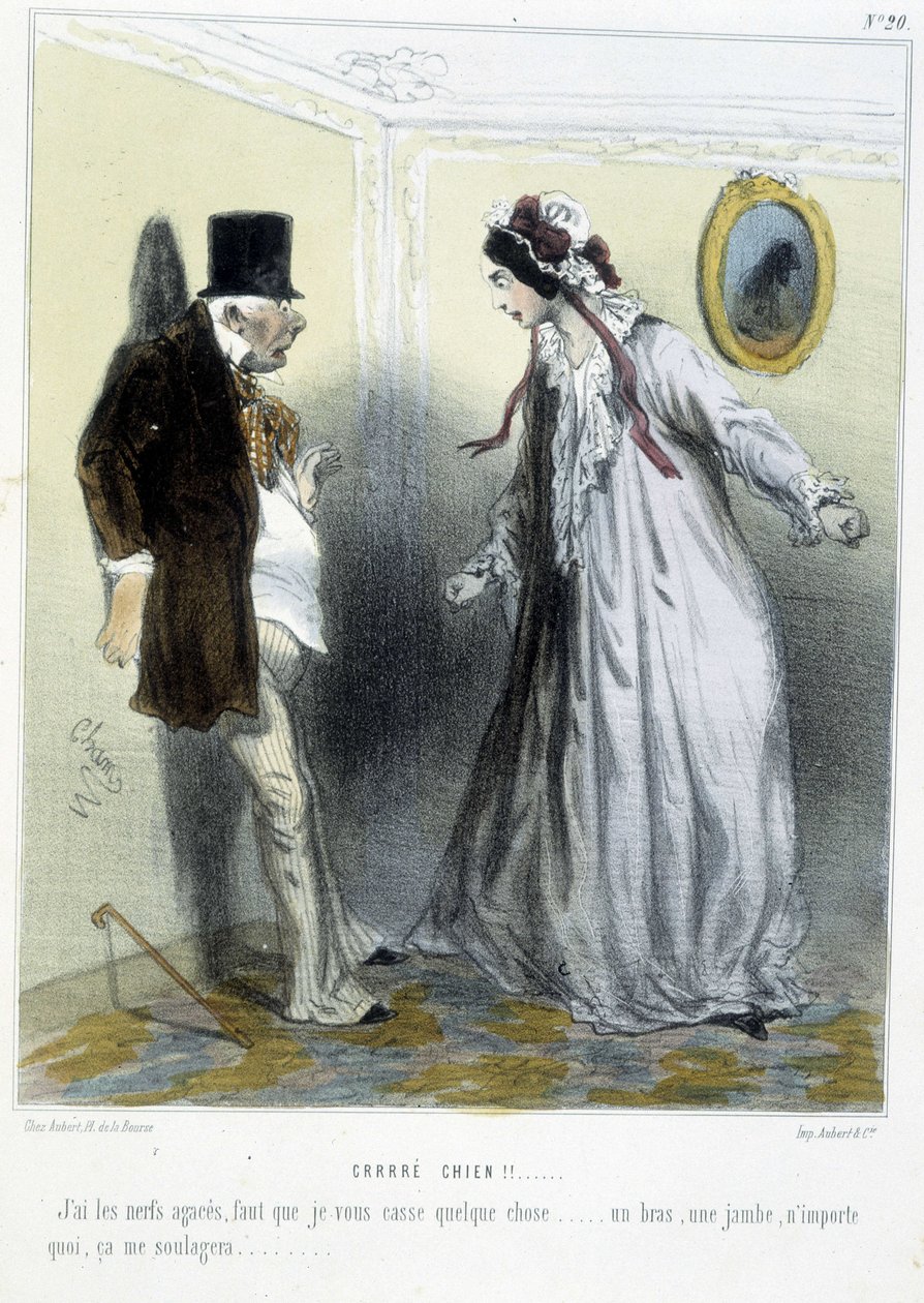 Crrre hund! - i “” Madeleines”” af Cham, c.1870-1880 af Amédée de Noé