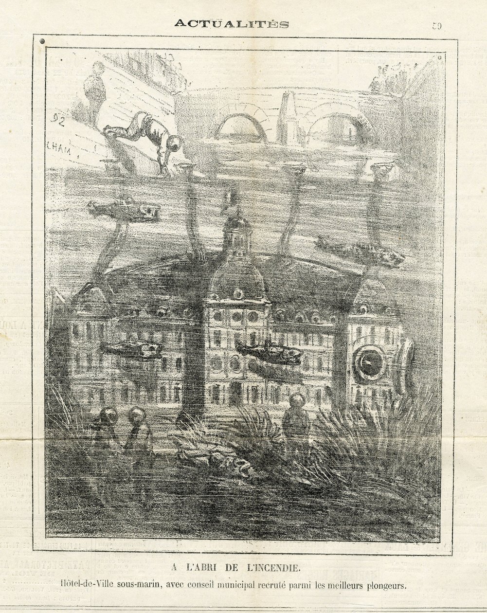 Illustration af Cham (1819-1879) i Le Charivari af Amédée de Noé