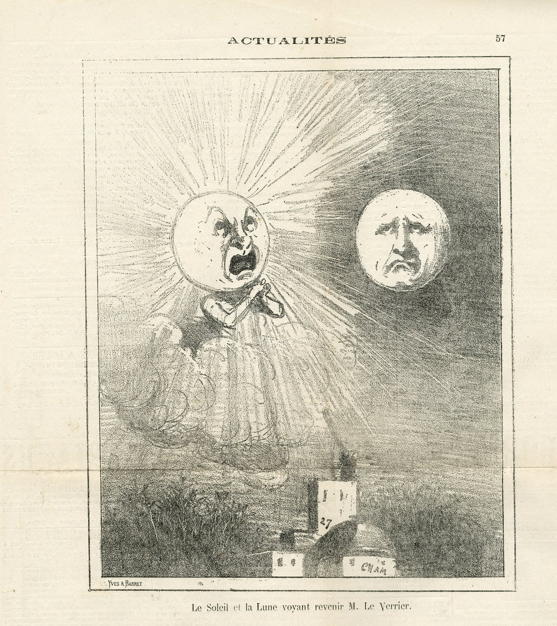 Illustration af Cham (1819-1879) i Le Charivari af Amédée de Noé