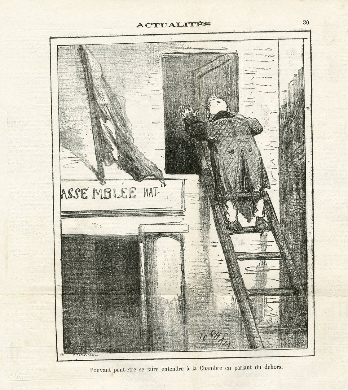Illustration af Cham (1819-1879) i Le Charivari af Amédée de Noé