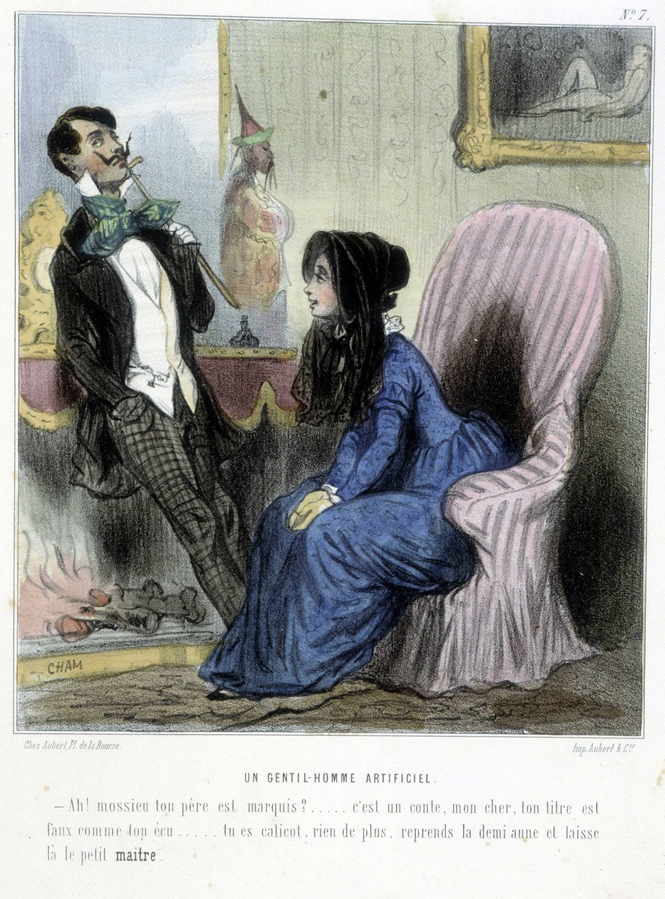 En kunstig gentleman - i "" Madeleines"" af Cham, ca. 1870-1880 af Amédée de Noé
