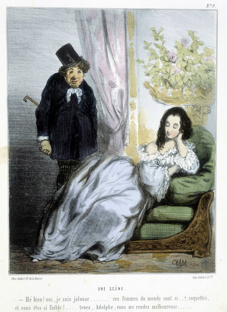 En scene - i "" Madeleines"" af Cham, ca. 1870-1880 af Amédée de Noé