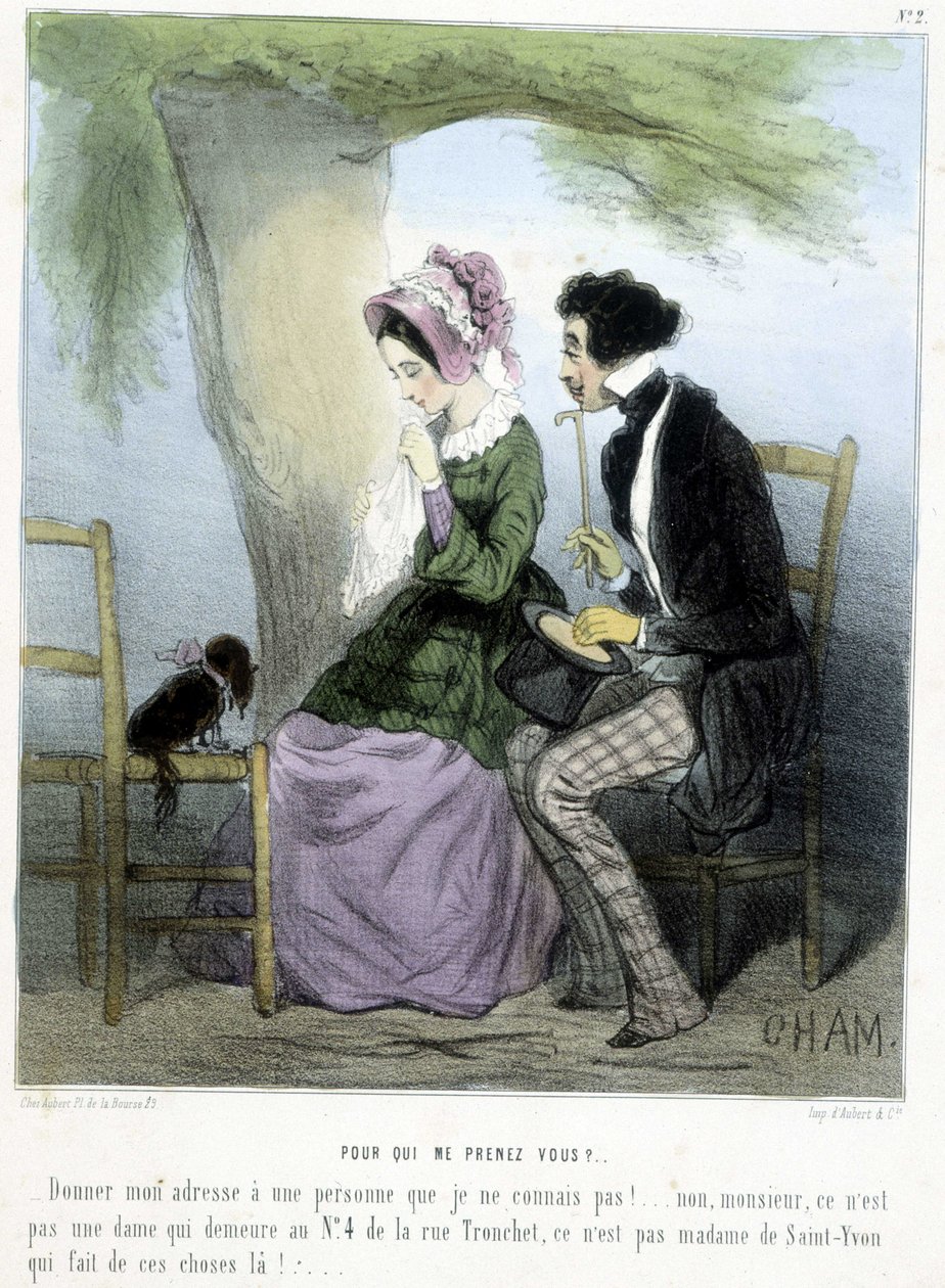 Hvem tror du, jeg er? - i “” Madeleines”” af Cham, v.1870-1880 af Amédée de Noé