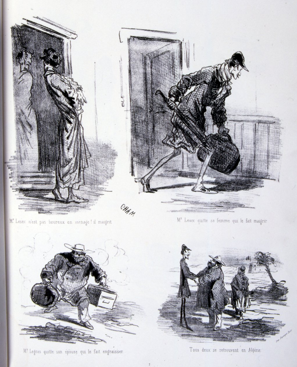 illustration til Kunsten at fede og tabe sig af Amédée de Noé