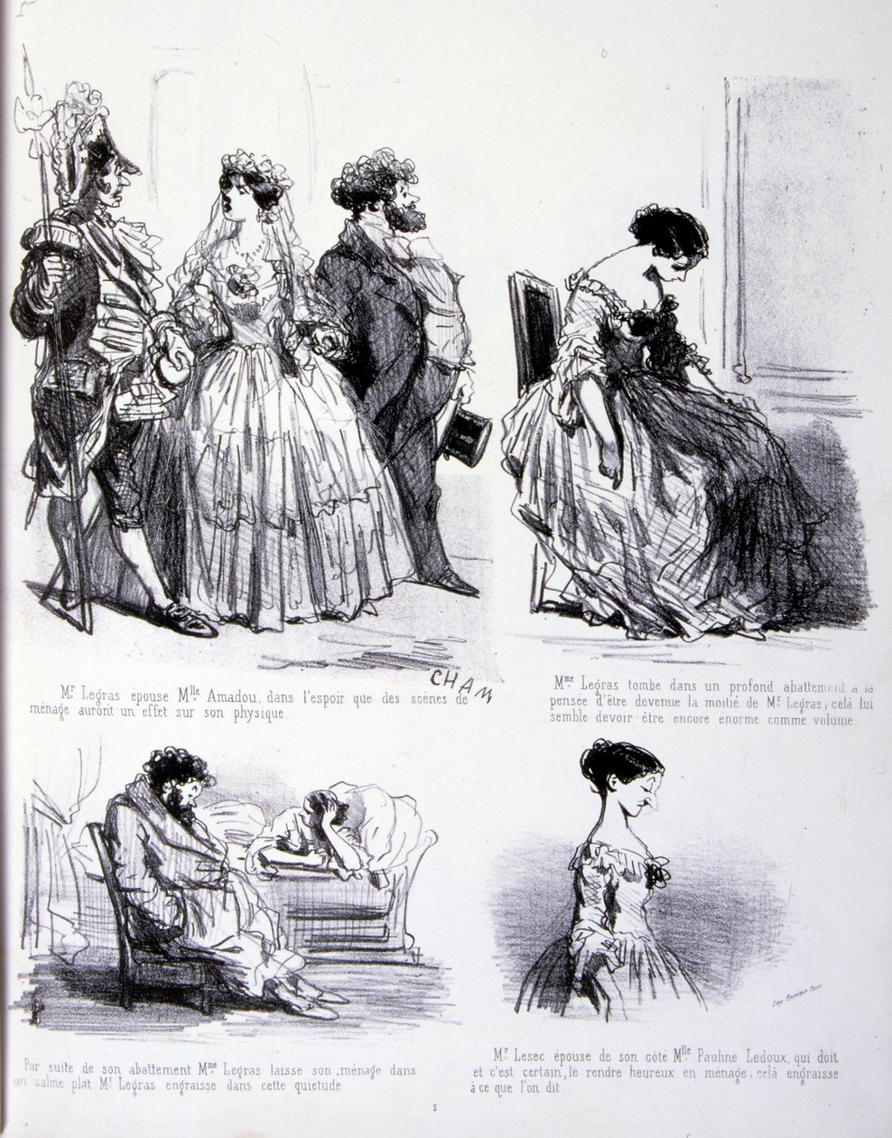 illustration til Kunsten at fede og tabe sig af Amédée de Noé