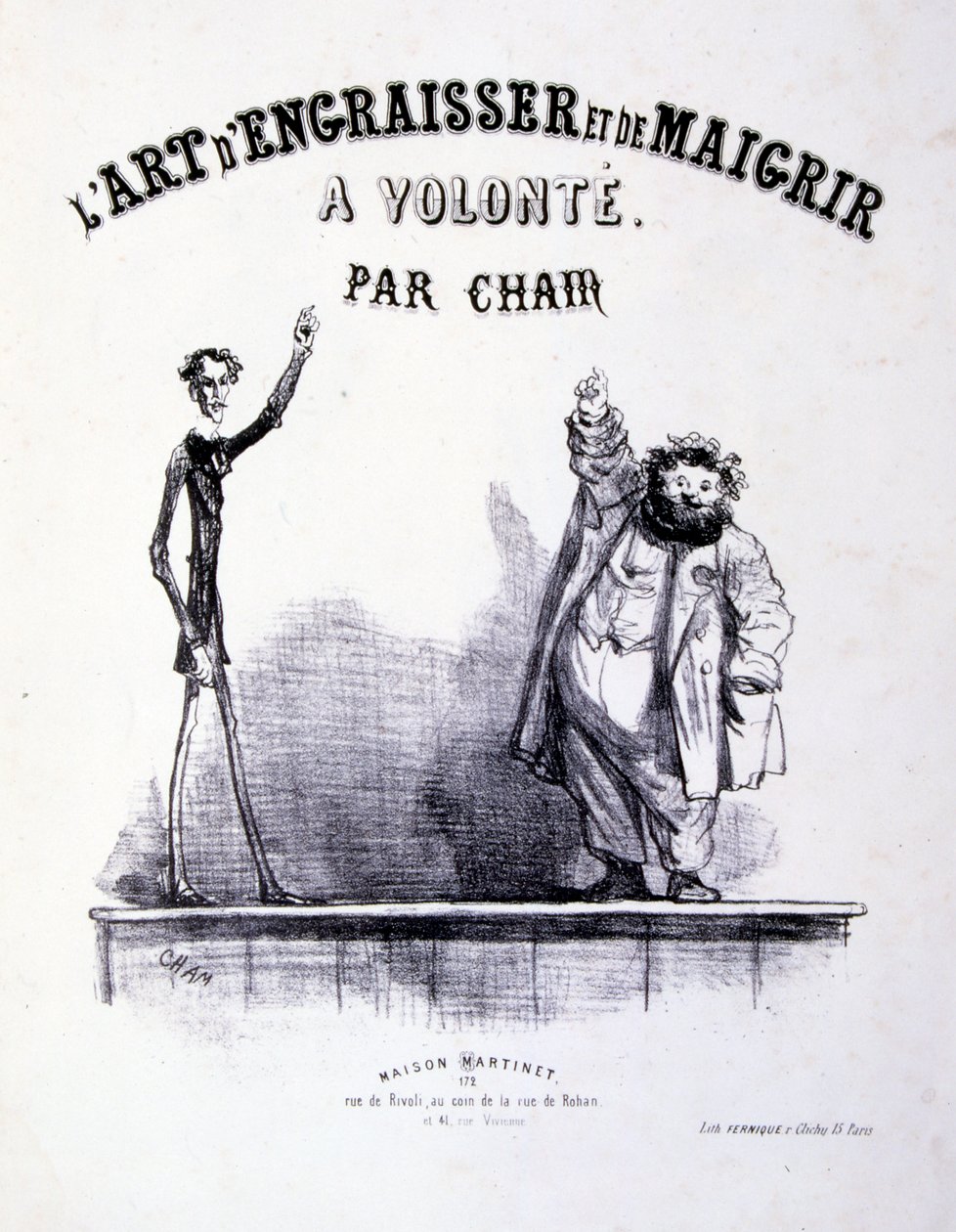 illustration til Kunsten at fede og tabe sig af Amédée de Noé