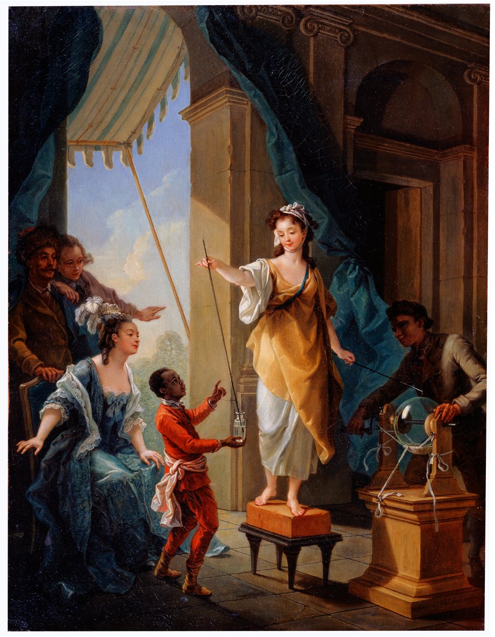 Elektrisk Forsøg, 1777 af Charles Amedee Philippe van Loo