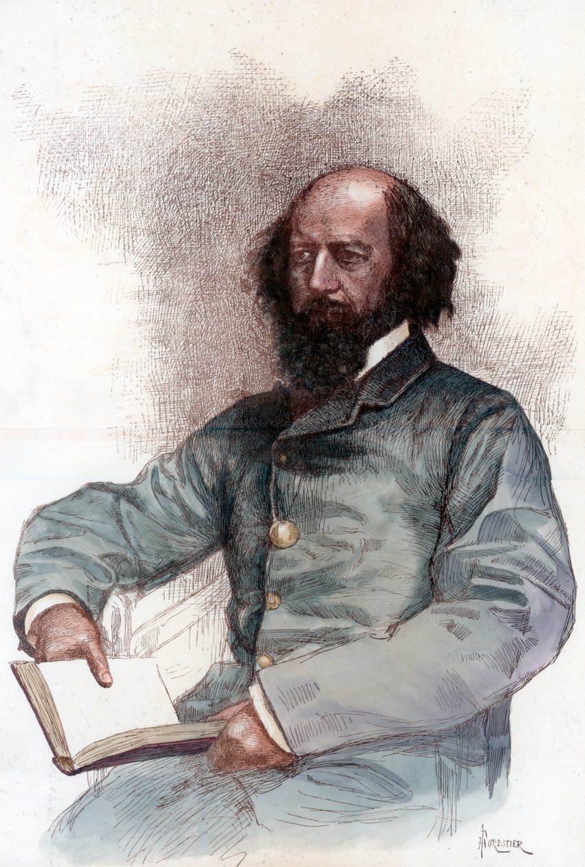 Alfred Lord Tennyson 1809-1892, engelsk digter, 1884. af Amedee Forestier