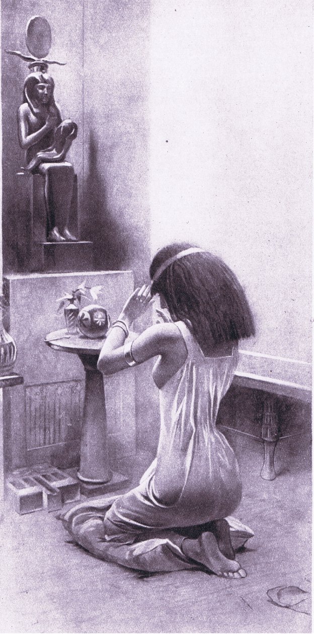 En egyptisk kvinde ved sine andagter, 1925 af Amedee Forestier