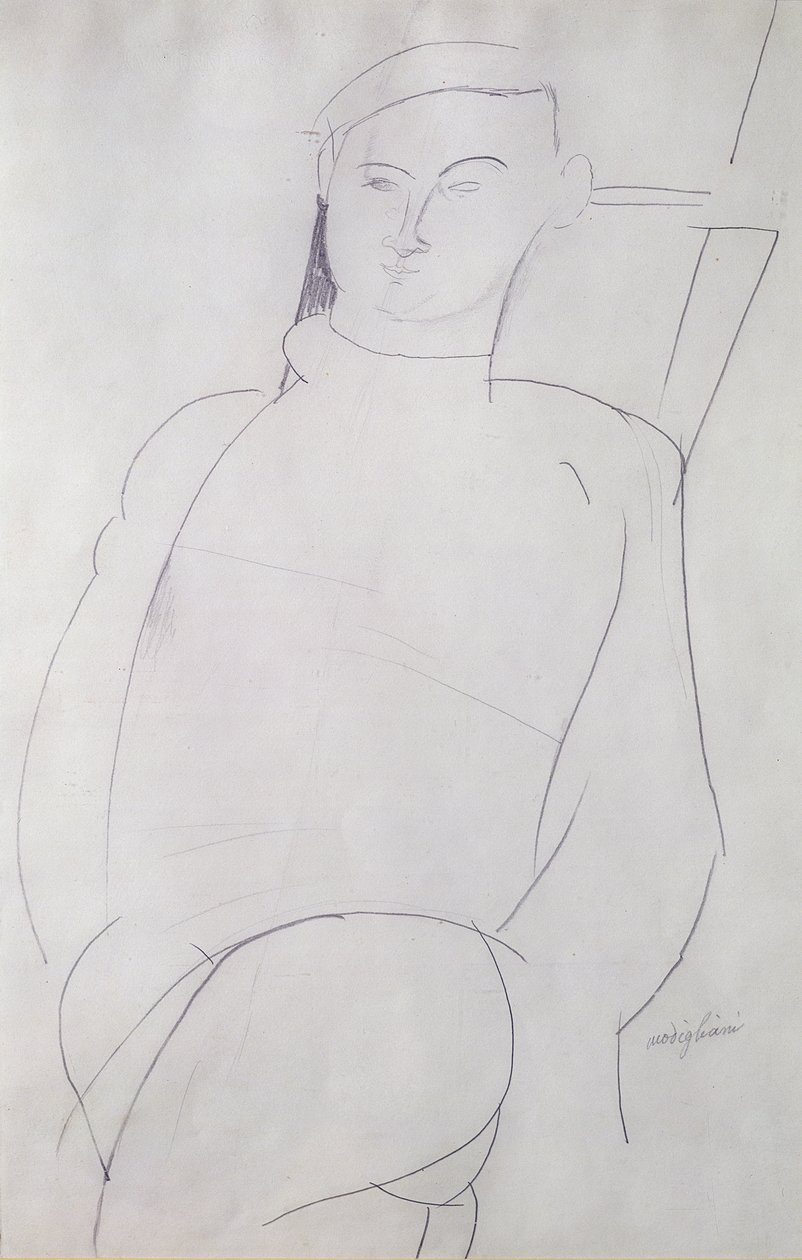 Jacques Lipchitz (1891-1973) ca. 1917 af Amedeo Modigliani
