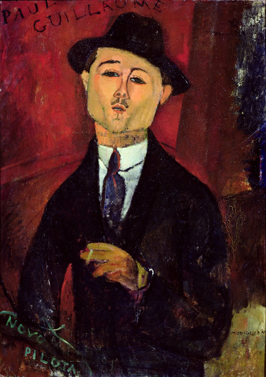 Paul Guillaume (1893-1934) New Pilota, 1915 (olie på pap) af Amedeo Modigliani