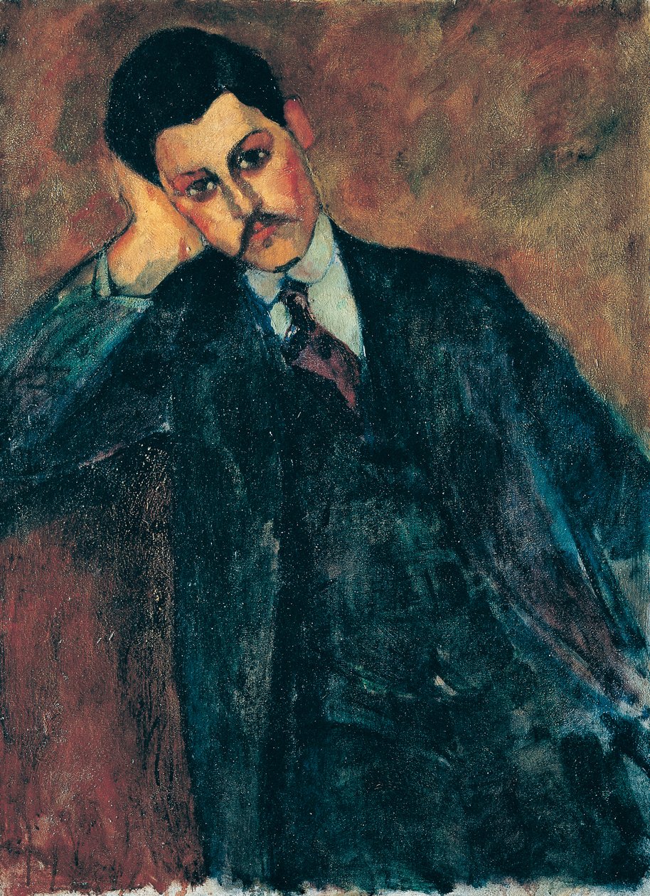 Portræt af Jean Alexandre lavet i 1909 af Amedeo Modigliani