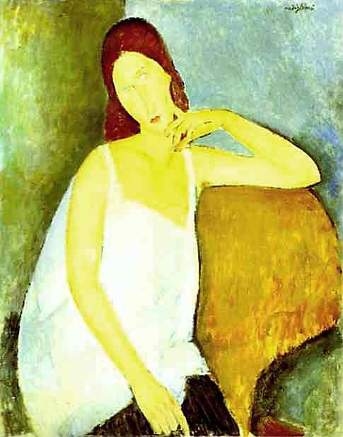 Portræt af Jeanne Hebuterne 1898 -1920 af Amedeo Modigliani