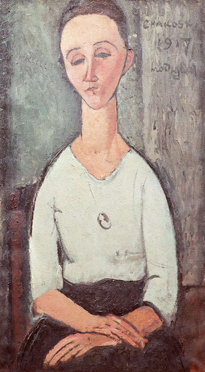Portræt af Madame Chakowska, 1917 af Amedeo Modigliani
