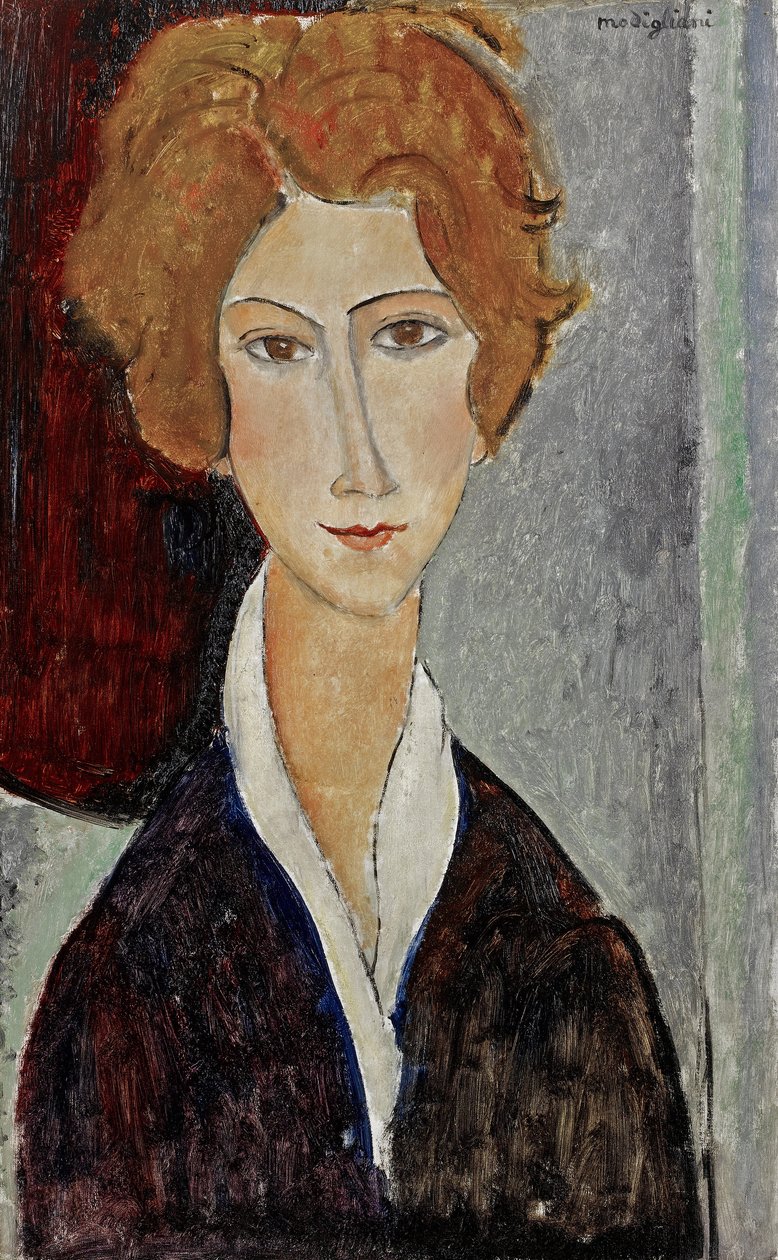Portræt af en kvinde af Amedeo Modigliani