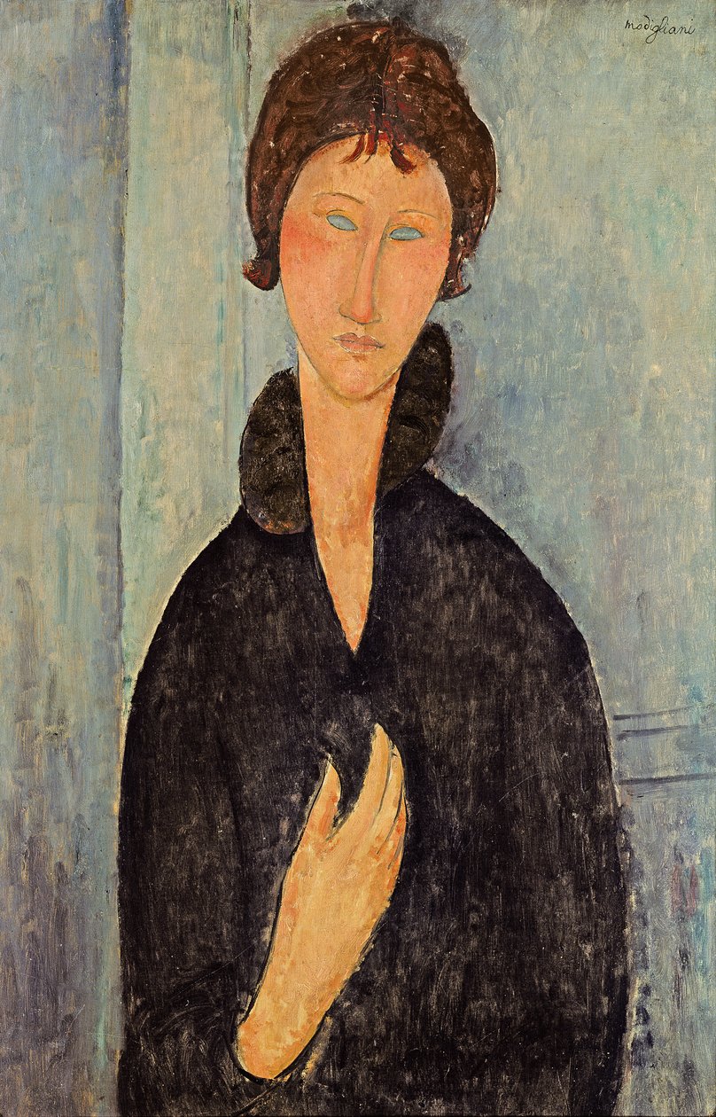 Kvinde med blå øjne, ca. 1918 af Amedeo Modigliani