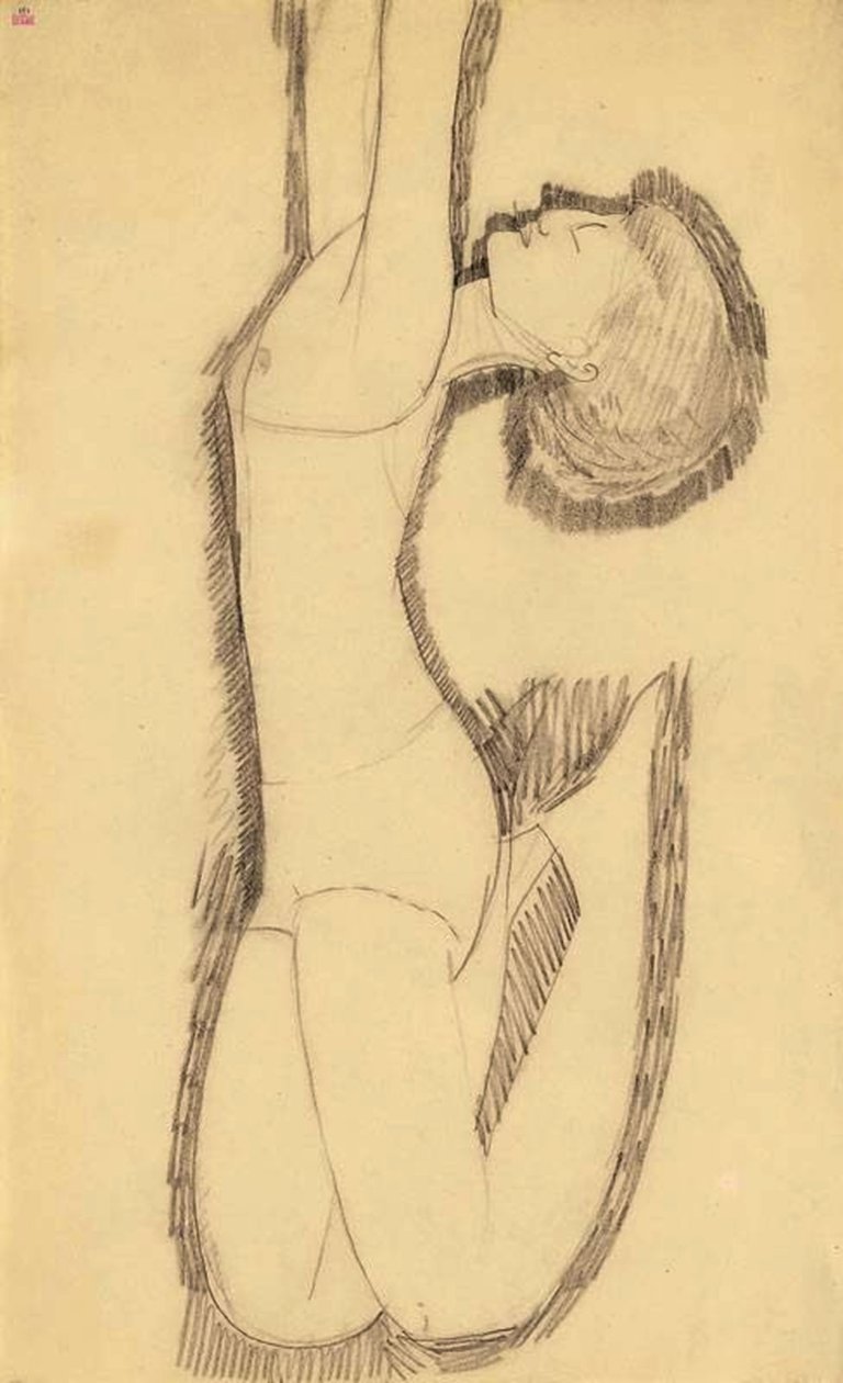 Anna Akhmatova som akrobat, 1911 af Amedeo Modigliani