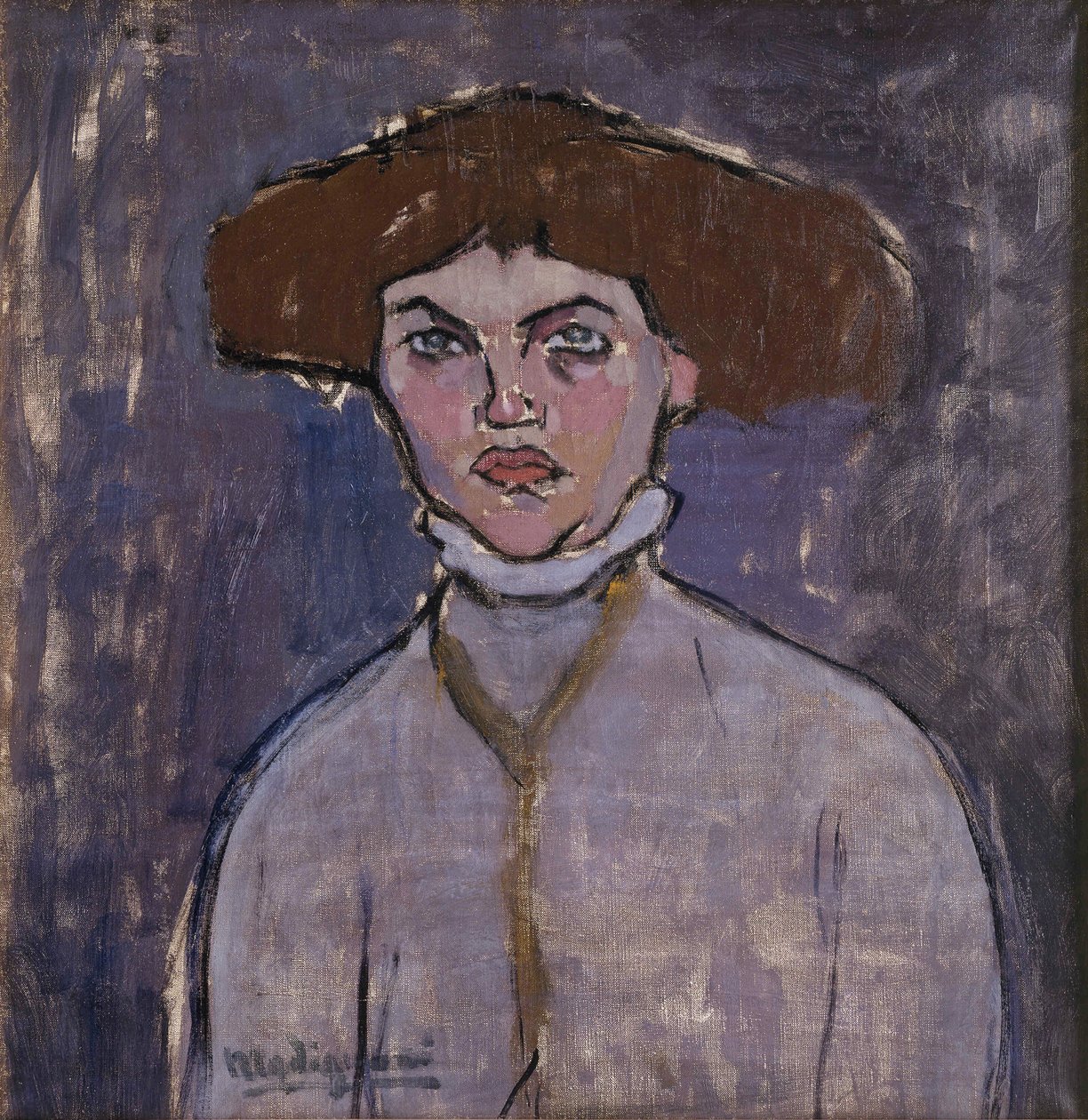 Buste af en ung kvinde, 1908. af Amedeo Modigliani