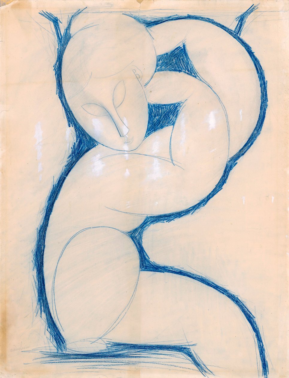 Karyatid, 1913-1915 af Amedeo Modigliani