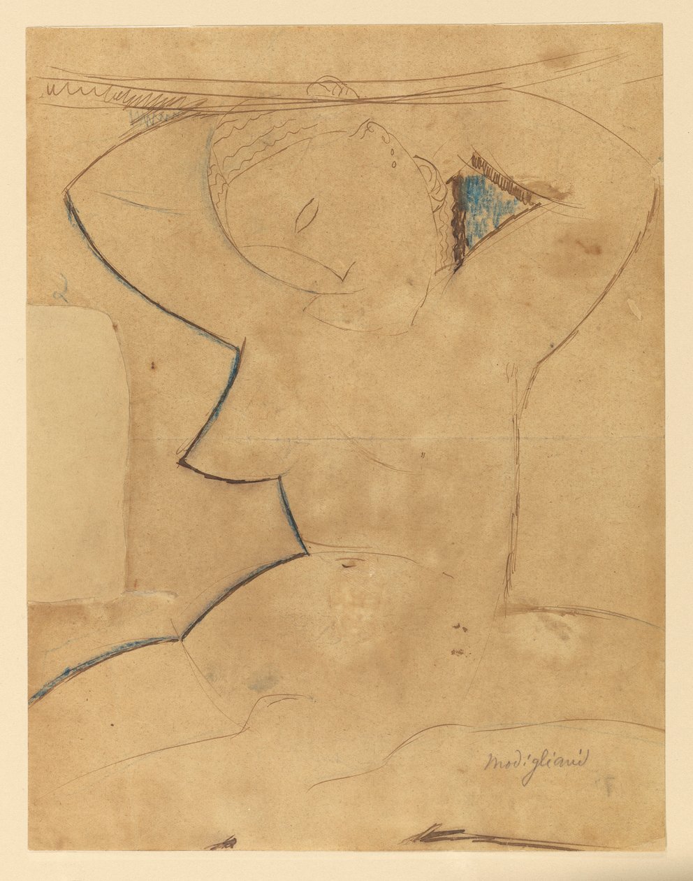 Caryatide au Sein Pointu (Caryatid med spidst bryst) af Amedeo Modigliani