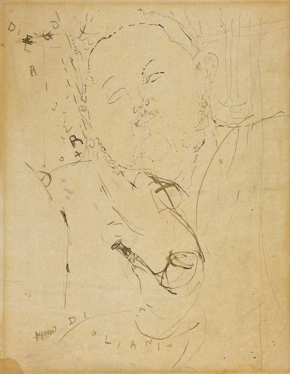 Diego Rivera, 1915. af Amedeo Modigliani