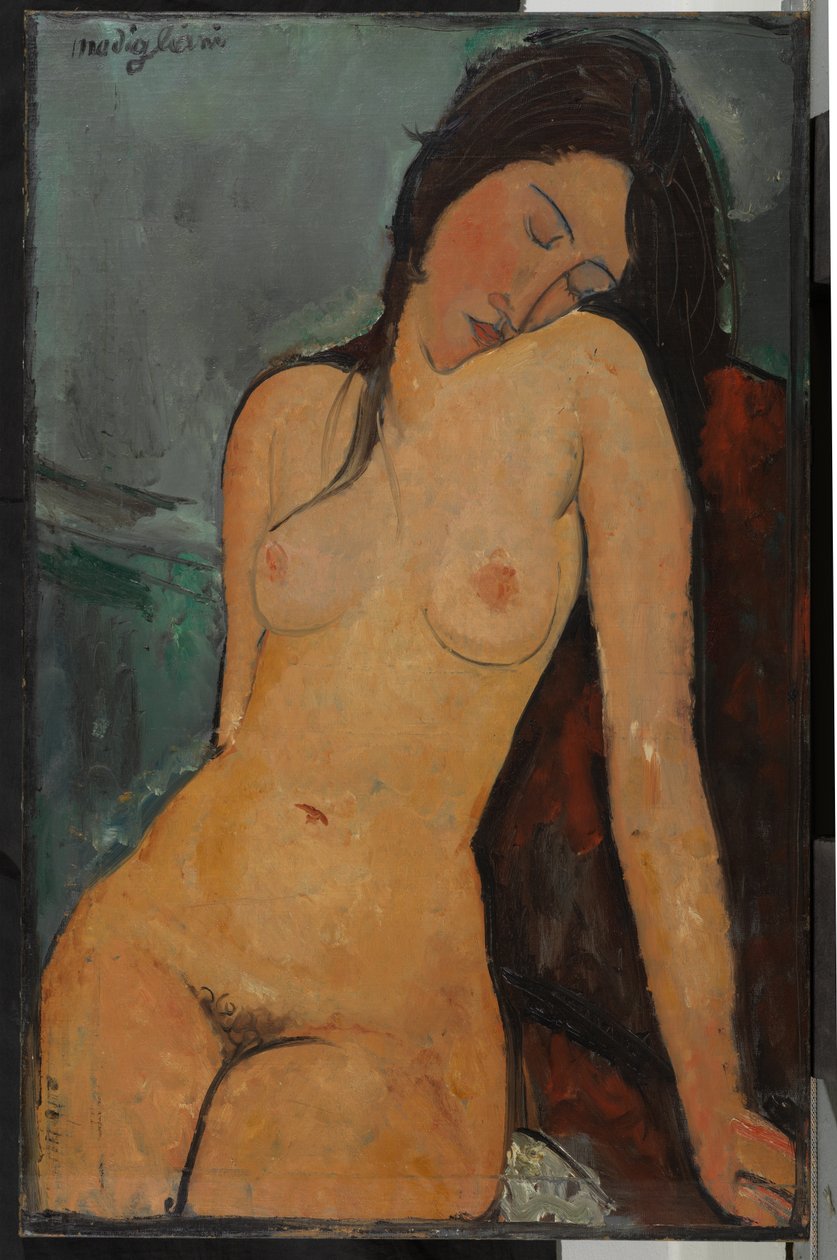 Nøgen kvinde, ca. 1916 (olie på lærred) af Amedeo Modigliani