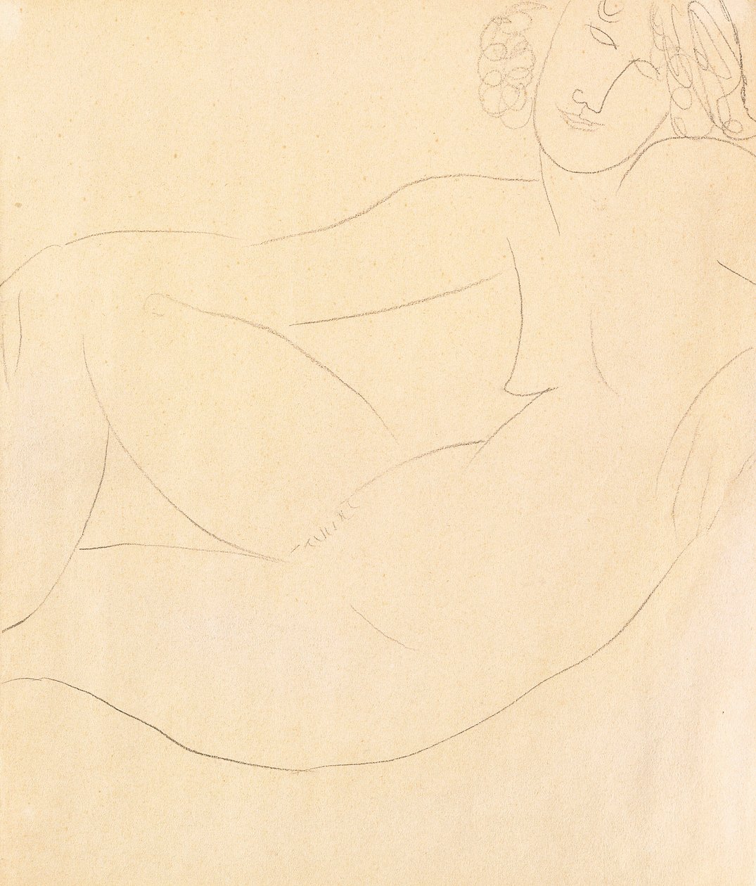 Nøgen kvinde læner sig, 1918 af Amedeo Modigliani