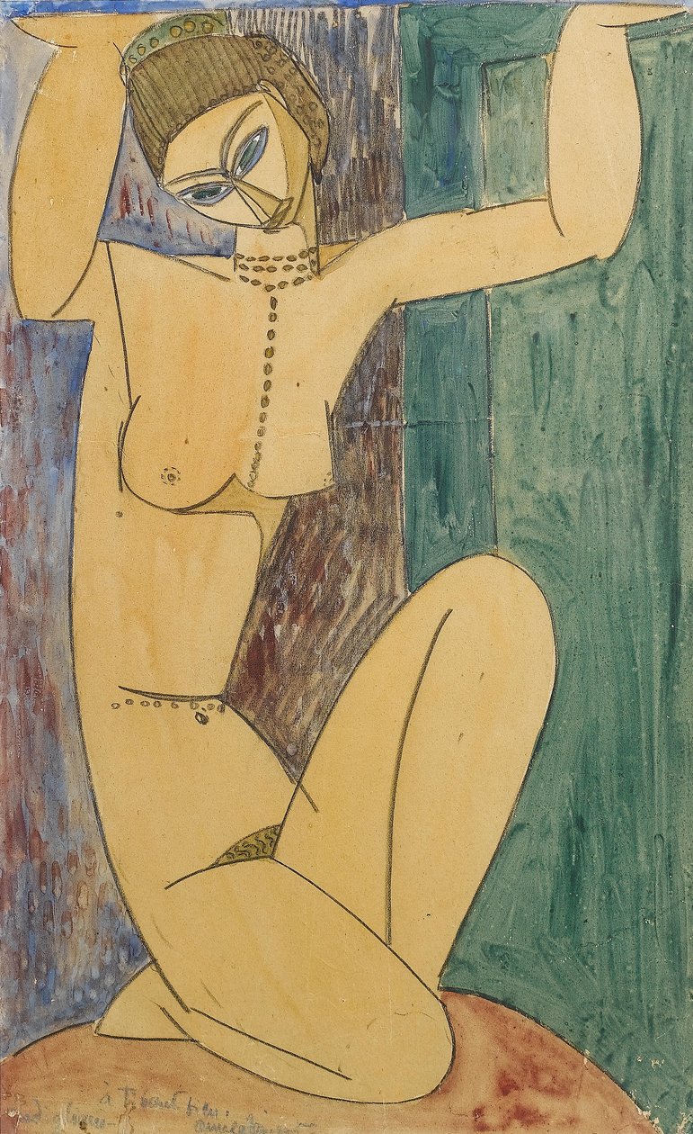 Fransk:  Cariatide af Amedeo Modigliani