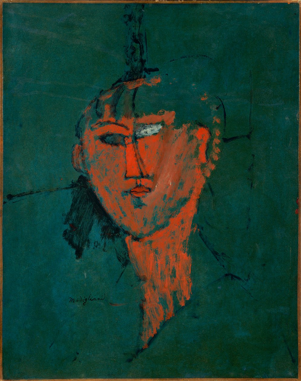 Fransk: Tête rouge af Amedeo Modigliani