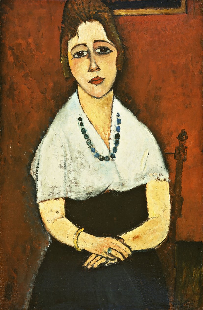Pige med halskæde af Amedeo Modigliani