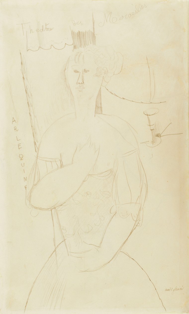 Harlekin, ca. 1915 af Amedeo Modigliani